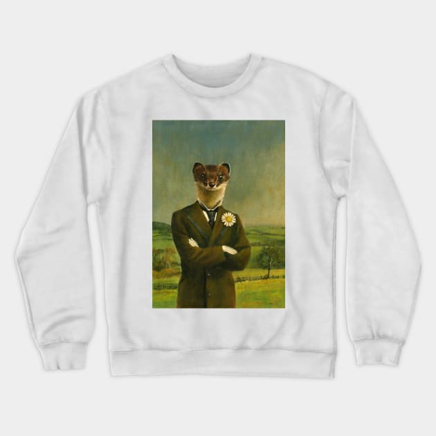 Victorian Stoat Gentleman Crewneck Sweatshirt by mictomart